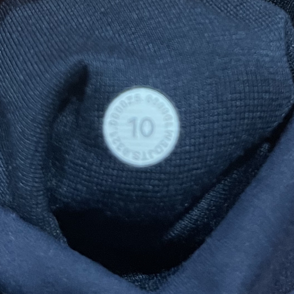 LULULEMON Womens True Navy High Waisted Athletic Lounge Yoga Leggings Size 10 - Picture 4 of 4